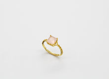 Load image into Gallery viewer, Dainty Square Gemstone Ring Sterling Silver