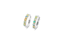 Load image into Gallery viewer, Opal Huggie Earrings