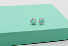 Load image into Gallery viewer, Opal Flower Earrings