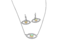 Load image into Gallery viewer, Dainty Opal Eye Earrings