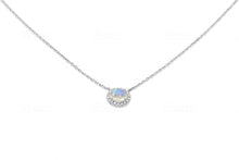 Load image into Gallery viewer, Moonstone Halo Pendant