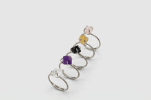 Load image into Gallery viewer, Dainty Raw Sterling Silver Crystal Ring