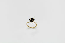 Load image into Gallery viewer, Dainty Raw Sterling Silver Gold Crystal Ring