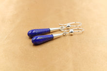 Load image into Gallery viewer, Dainty Lapis Lazuli Earrings - Empire Gems International