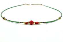 Load image into Gallery viewer, Dainy Coral & Green Turquoise Choker - Empire Gems International