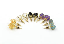 Load image into Gallery viewer, Dainty Raw Crystal Earrings