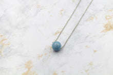 Load image into Gallery viewer, Dainty Aquamarine Gumdrop Pendant