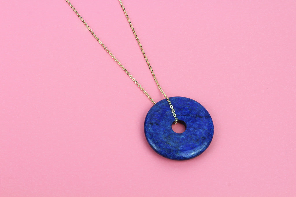 Lapis Lazuli Circle Pendant