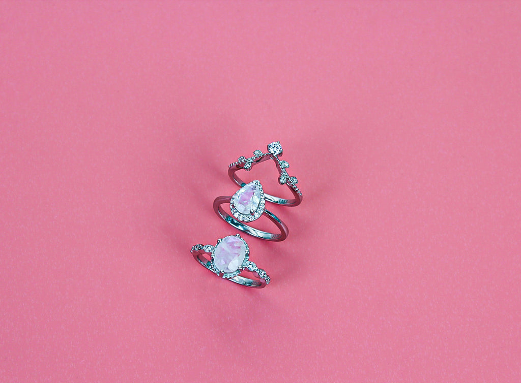 Teardrop Moonstone Ring