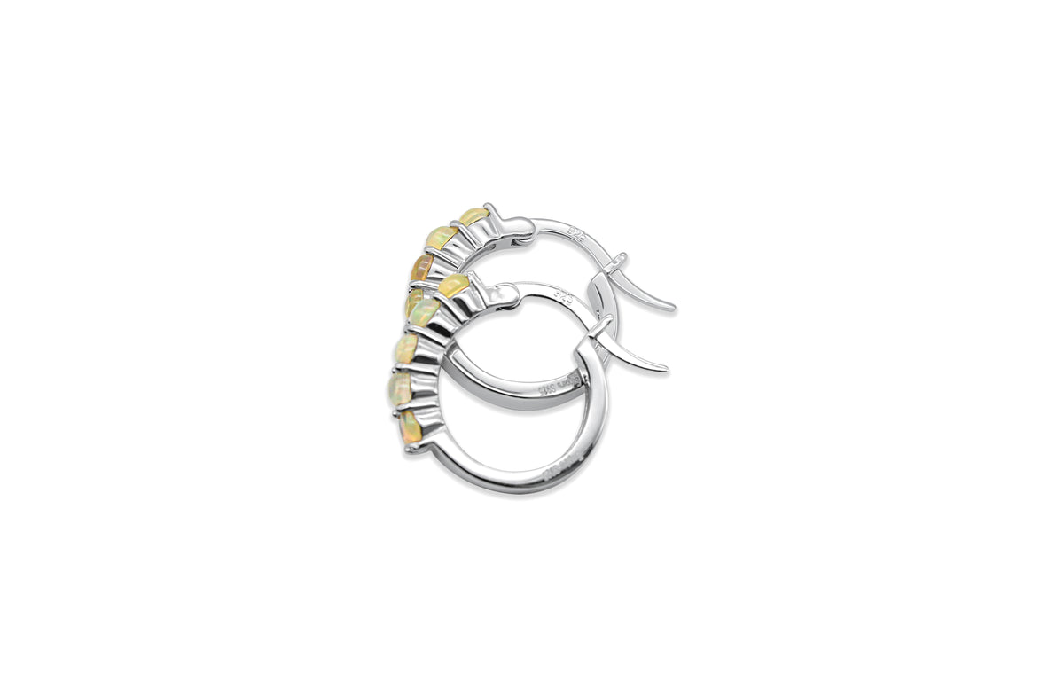 Opal Huggie Earrings