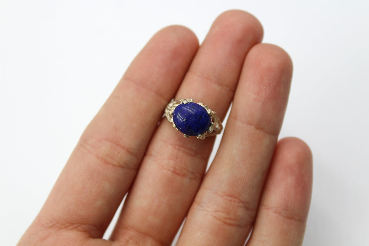 Dainty Royal Blue Lapis Ring
