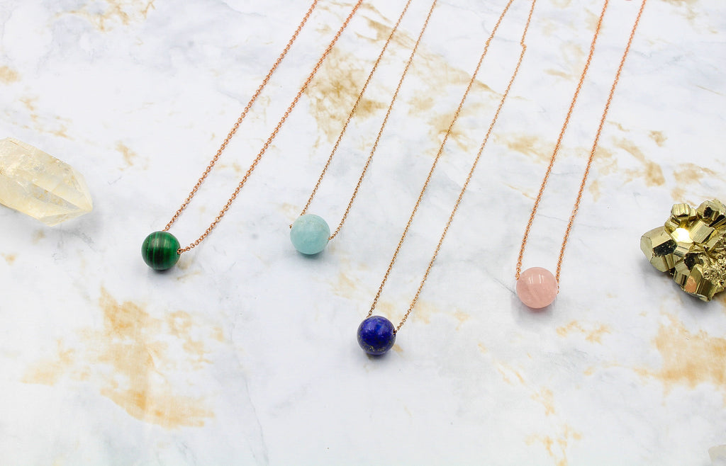 Dainty Malachite Gumdrop Pendant
