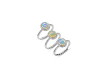 Load image into Gallery viewer, Opal Halo Ring Adjustable