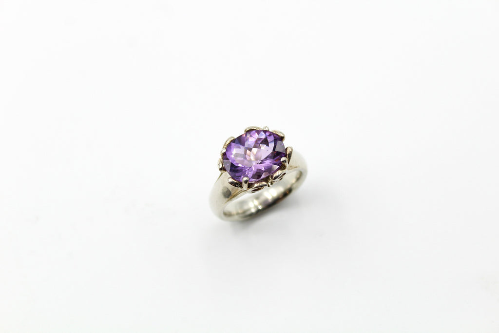 Amethyst Flower Ring