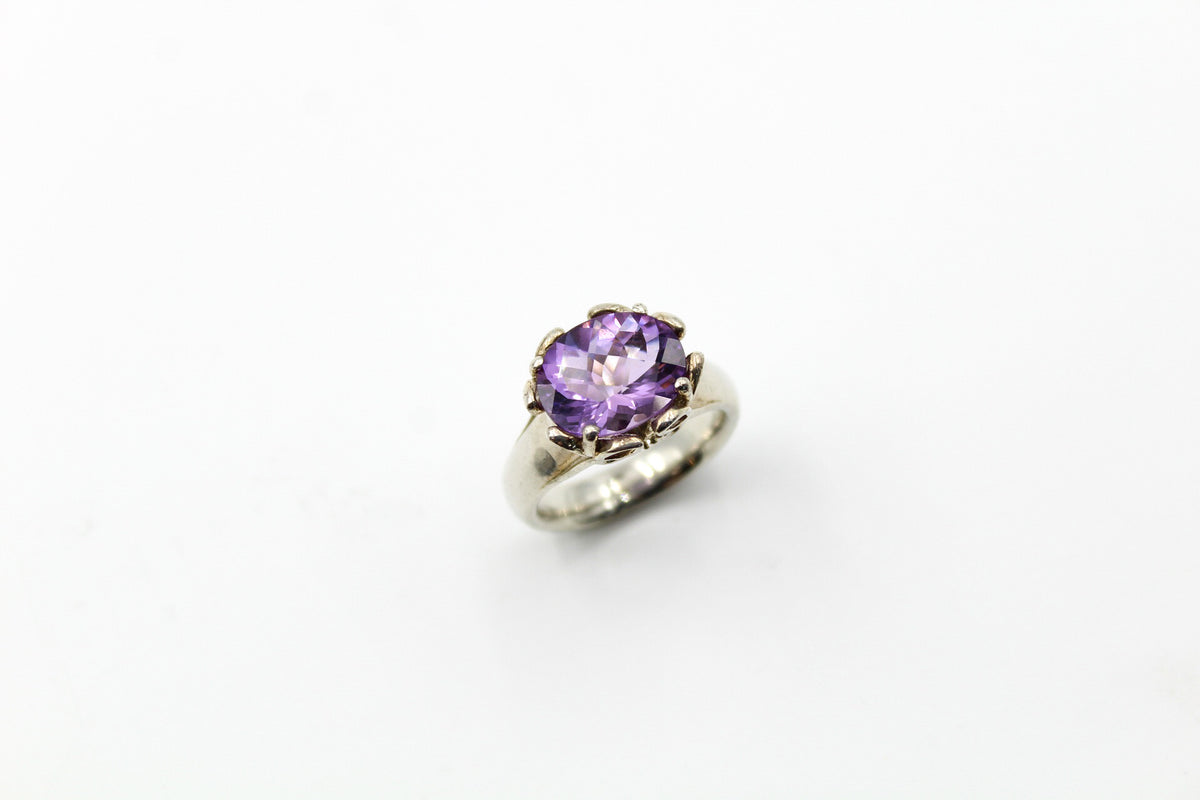 Amethyst Flower Ring