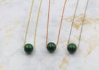 Dainty Malachite Gumdrop Pendant