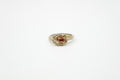Dainty Golden Citrine Flower Ring