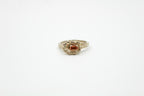 Dainty Golden Citrine Flower Ring