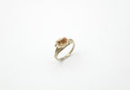 Dainty Golden Citrine Flower Ring