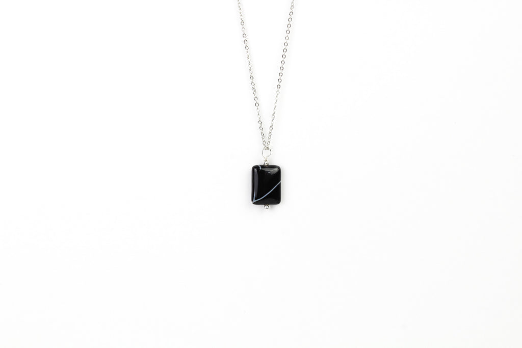 Snowflake Obsidian Pendant