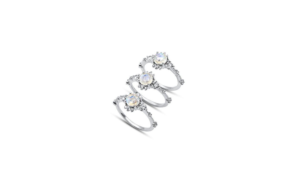 Moonstone Tiara Ring