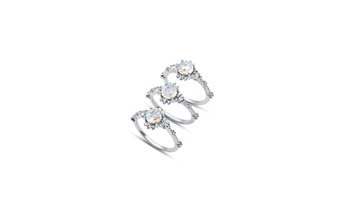 Moonstone Tiara Ring