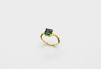 Dainty Square Gemstone Ring Sterling Silver