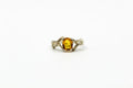 Dainty Golden Citrine Nature Ring