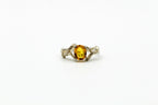 Dainty Golden Citrine Nature Ring