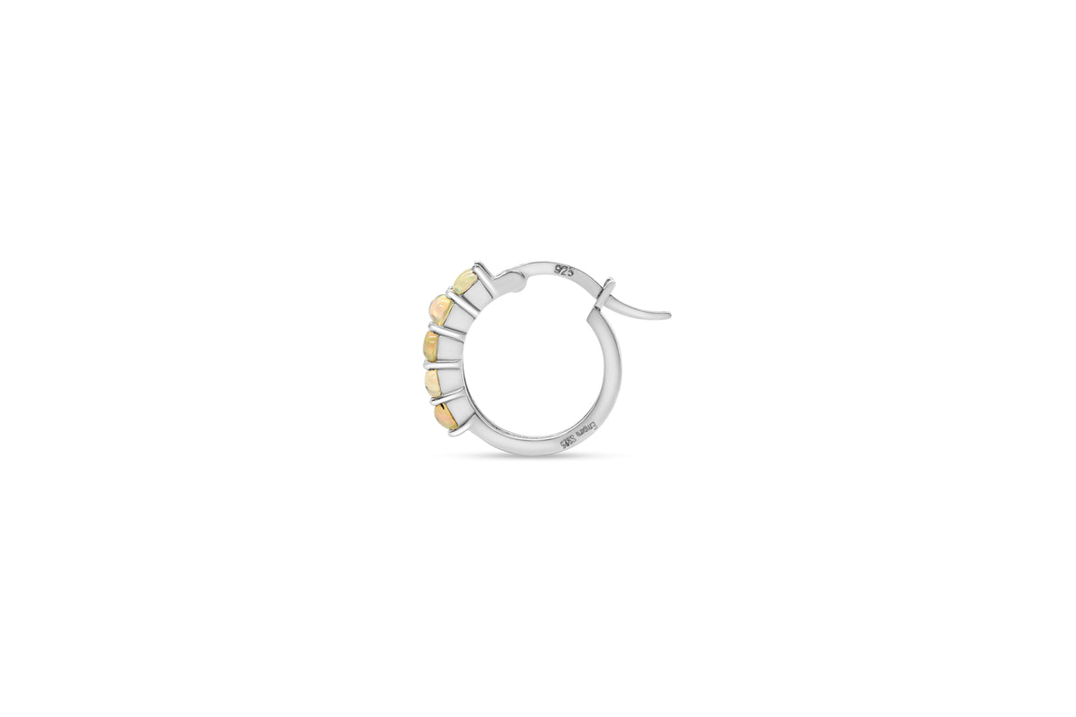 Opal Huggie Earrings