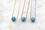 Dainty Aquamarine Gumdrop Pendant
