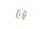 Opal Huggie Earrings