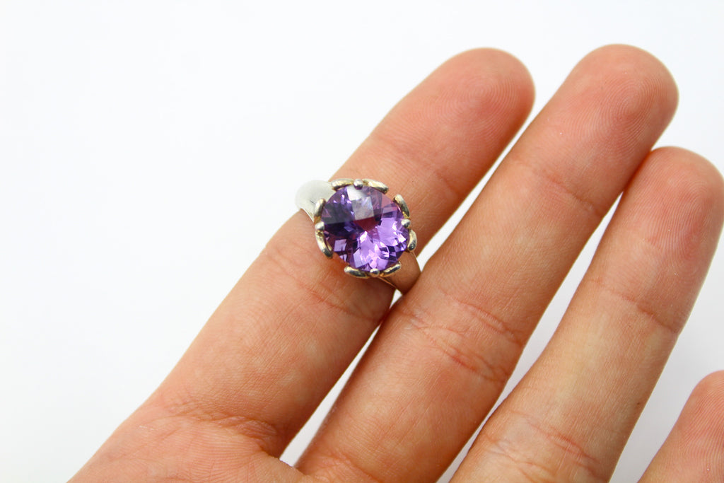 Amethyst Flower Ring