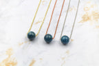 Dainty Apatite Gumdrop Pendant