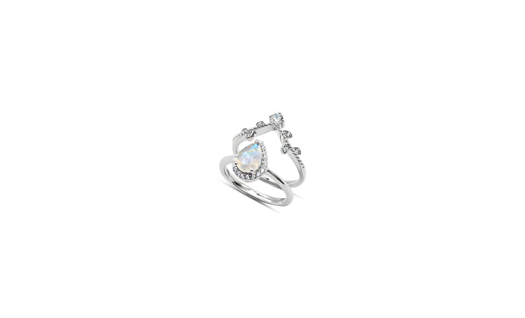 Teardrop Moonstone Ring