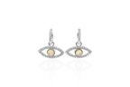 Dainty Opal Eye Earrings