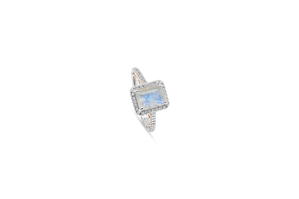 Moonstone Lotus Ring