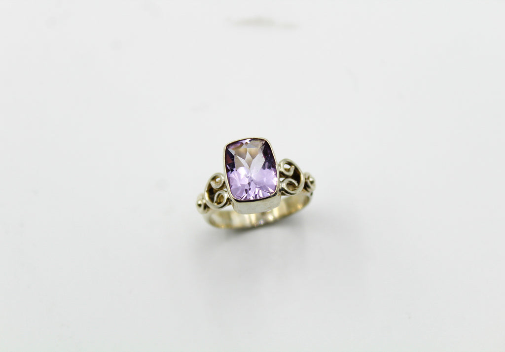 Amethyst Heart Ring