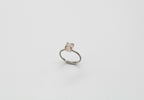 Dainty Raw Sterling Silver Crystal Ring