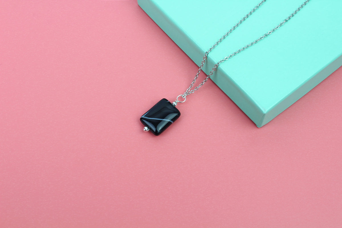 Snowflake Obsidian Pendant