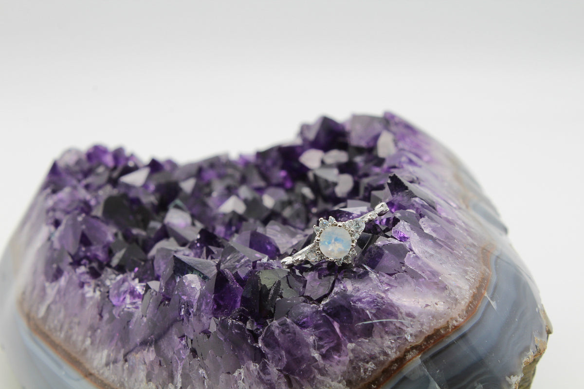 Moonstone Tiara Ring