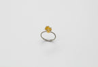 Dainty Raw Sterling Silver Crystal Ring