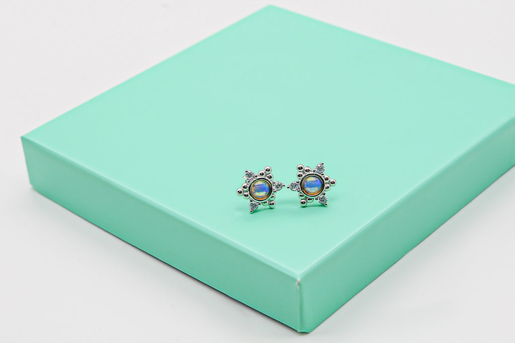 Opal Sunburst Earrings