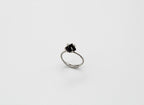 Dainty Raw Sterling Silver Crystal Ring