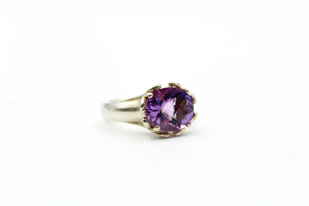 Amethyst Flower Ring
