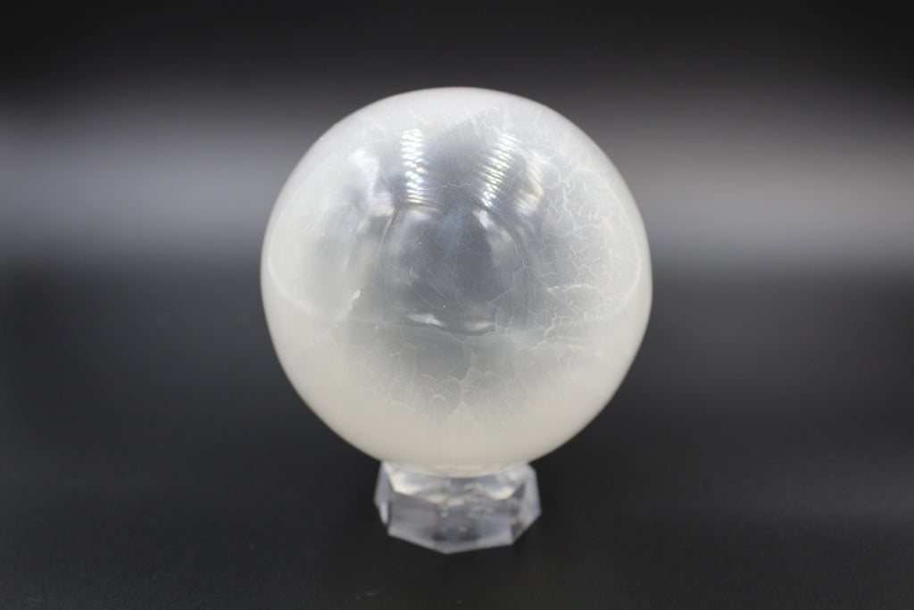 Selenite Crystal Sphere/Ball 3'' 75mm - Empire Gems International