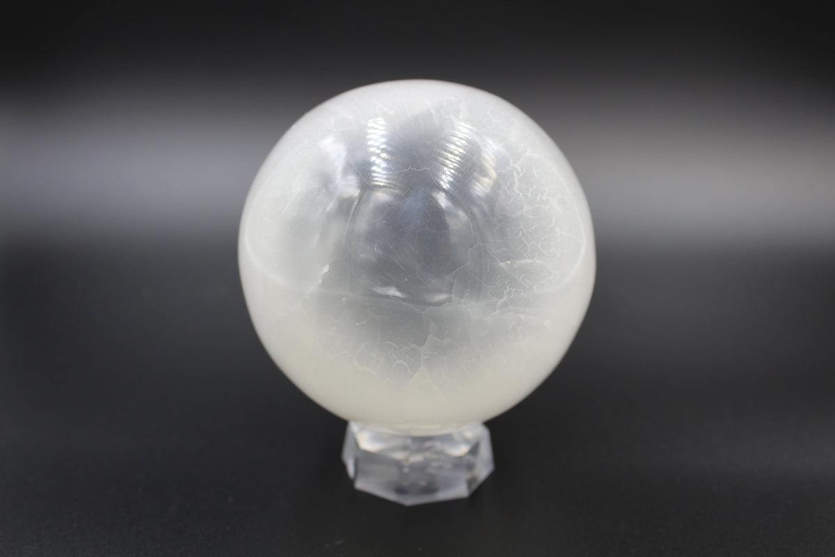 Selenite Crystal Sphere/Ball 3'' 75mm - Empire Gems International