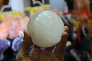Selenite Crystal Sphere/Ball 3'' 75mm - Empire Gems International