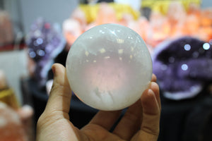 Selenite Crystal Sphere/Ball 3'' 75mm - Empire Gems International