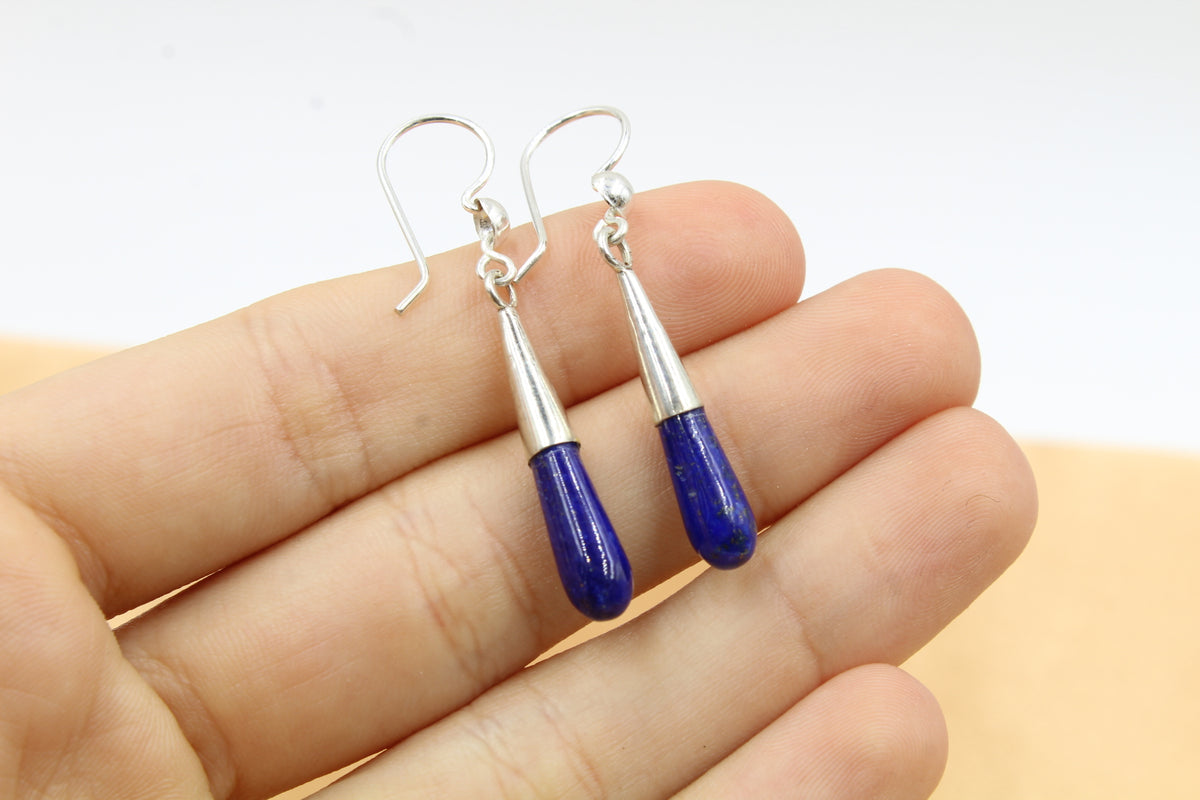 Dainty Lapis Lazuli Earrings - Empire Gems International